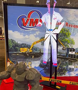 VMI Dredges booth exhibit and dredging equipment display at Inland Marine Expo 2026 in Nashville Tennessee