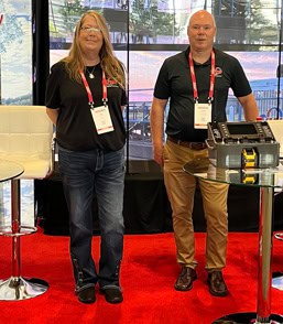 VMI Dredges team members at Booth 1132 during Inland Marine Expo 2026 in Nashville, Tennessee