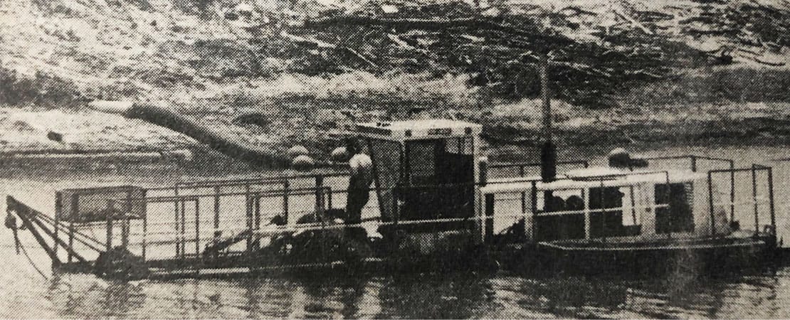 A VMI Dredger cleaning an area of the North Canadian River in 1983.