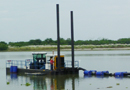 A VMI Dredge Titan 1027 cutter suction dredger working on location